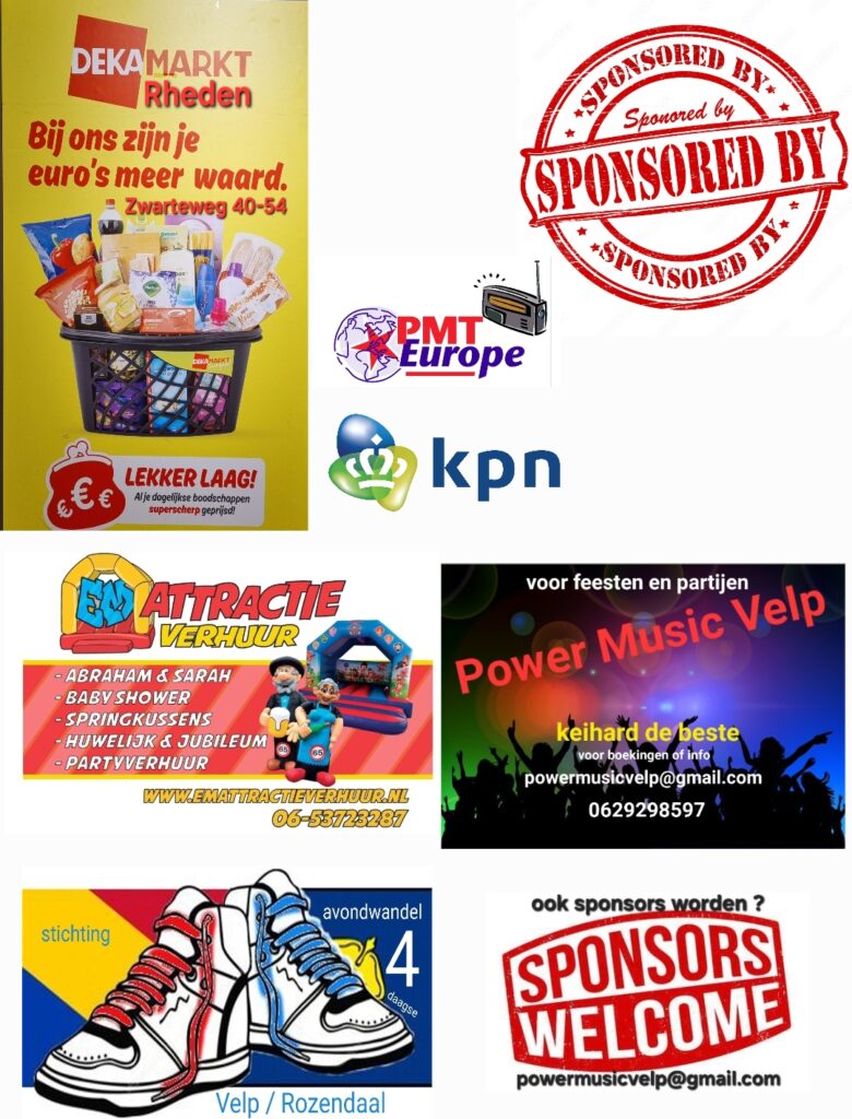 Sponsors 2025 2 jarig bestaan